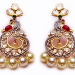 Gold Fancy Stone Earrings From MOR Jewellers