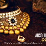 Gold Kundan Choker Necklace From Kalyan Jewellers