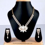 Diamond Necklace With Lotus Pendant