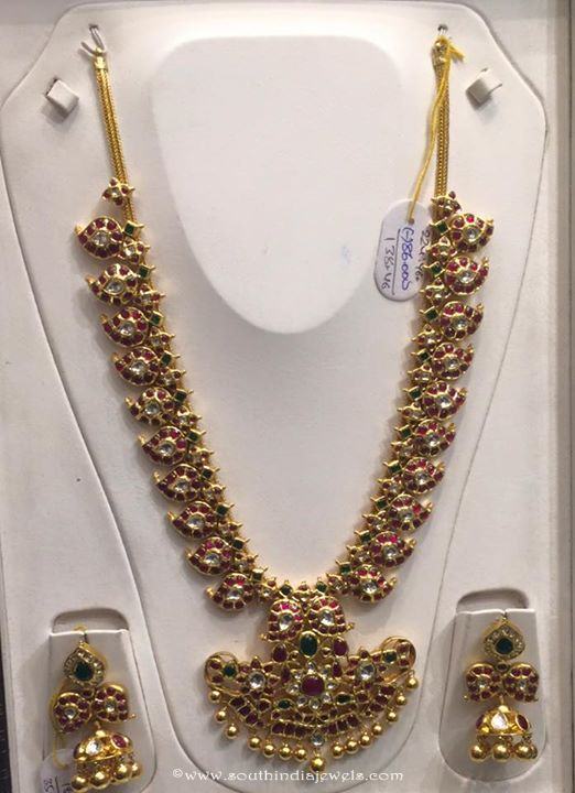 Gold Antique Long Necklace Set
