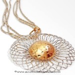 18K Gold Short Chain With Fancy Pendant
