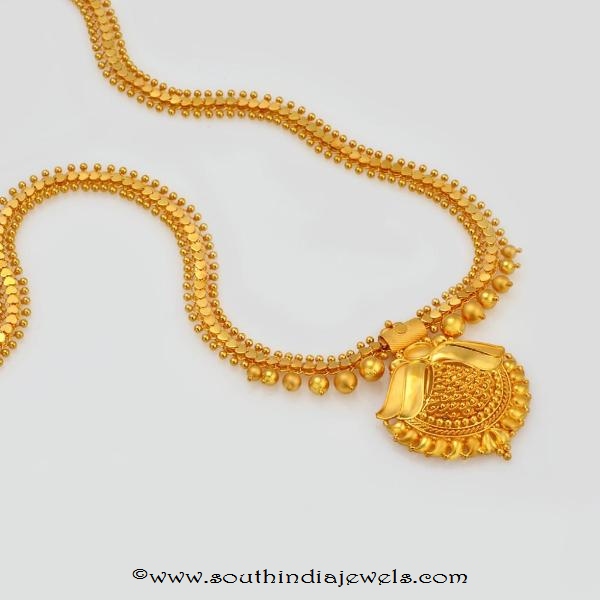 47 grams gold necklace set from waman hari pethe sons (WHPS)