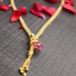 Gold Designer Chain With Short Pendant