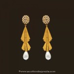 Gold Pearl Danglers From VBJ