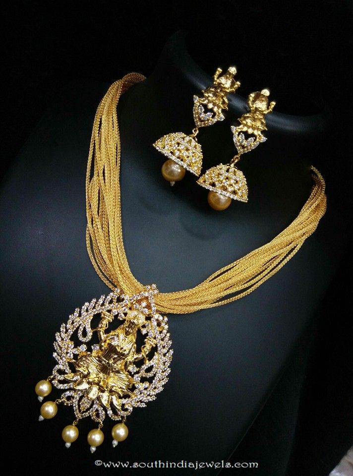 Gold Plated Short Necklace with Jhumka