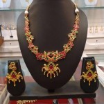 Imitation Ruby Peacock Necklace