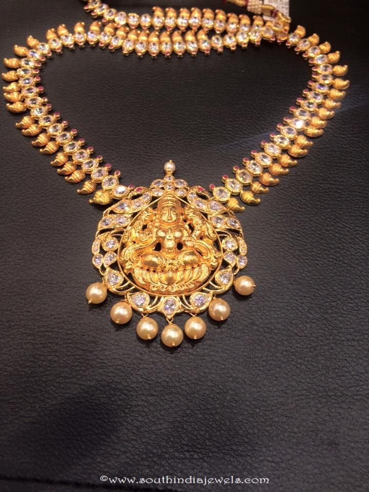 22k gold temple lakshmi necklace from PSJ