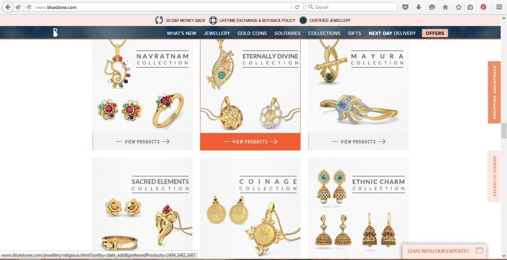 Bluestone Online Jewellery Shop in India
