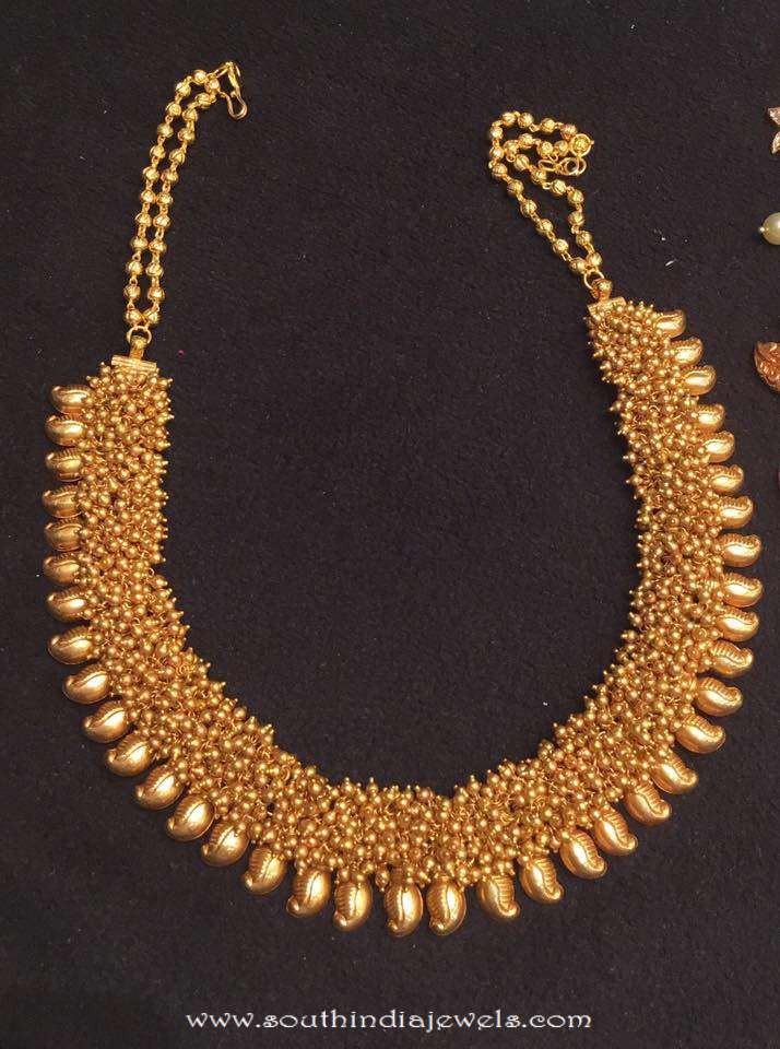 90 Grams Gold Clustered Beads Necklace from Premraj