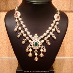 Double Layer CZ Stone Gold Necklace