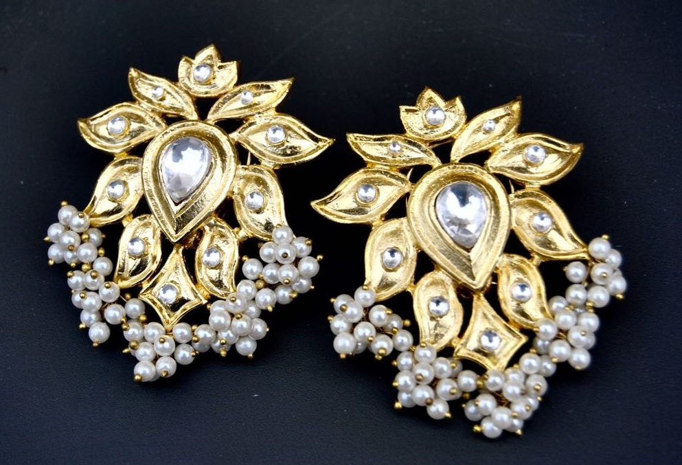 Fancy pearl earrings from orne jewels