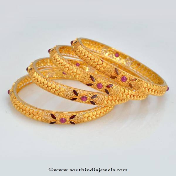 Gold Bangles Set From New Arun Jewellers