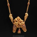 Antique Gold Ruby Long Chain