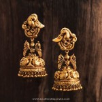 Gold Antique Jhumka From Karpagam Jewellers