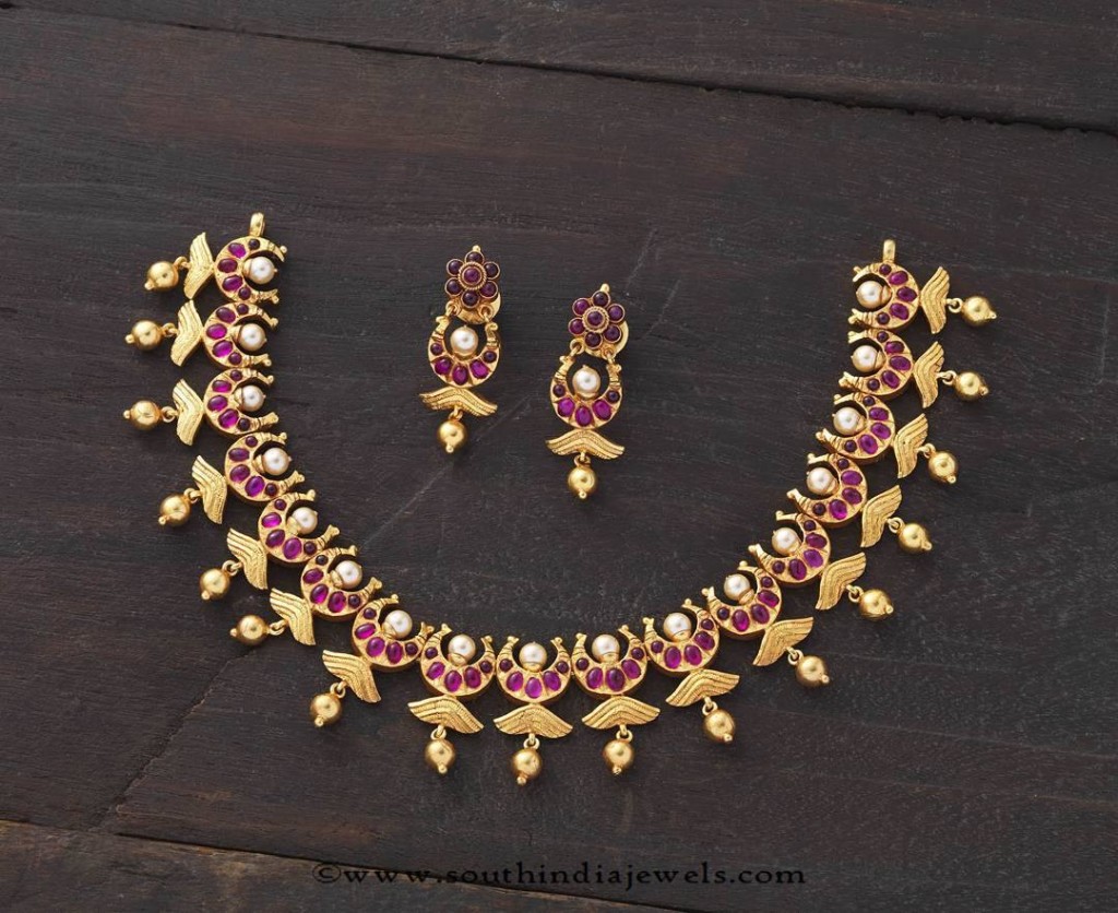 Kemp Ruby Necklace from Kushal Fashion Jewellery