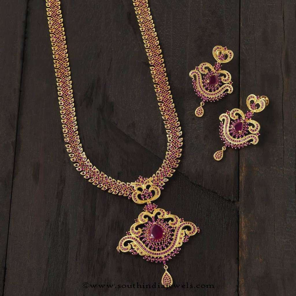 Long Ruby Haram from Ksuhals fashion Jewellery