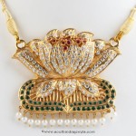 Gold Lotus Pendant From Senthil Murugan Jewellers