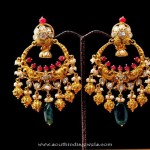 Gold Antique Chandbali Design