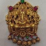 Gold Antique Ganesh Pendant From Vijay Jewellers