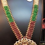 Gold Antique Long Haram from Dhanlaxmi Jewellers