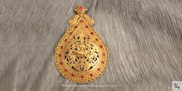 Gold Antique Pendant from Sayar Jewellery