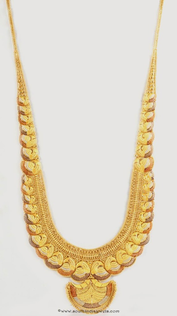Gold Designer Long Necklace from Senthil Murugan Jewellers