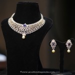 Gold Diamond Necklace Design From Manepally Jewellers