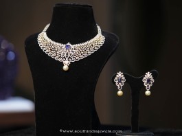Gold Diamond Necklace Design From Manepally Jewellers - South India Jewels
