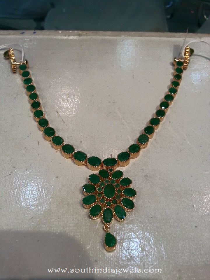 Gold Emerald Attigai from Shubham Jewellers