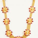 Gold Floral Long Necklace from Senthil Murugan Jewellers