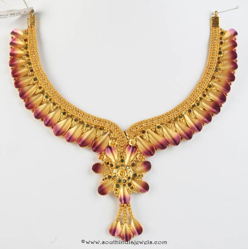 Gold Fancy Necklace from Senthil Murugan Jewellers