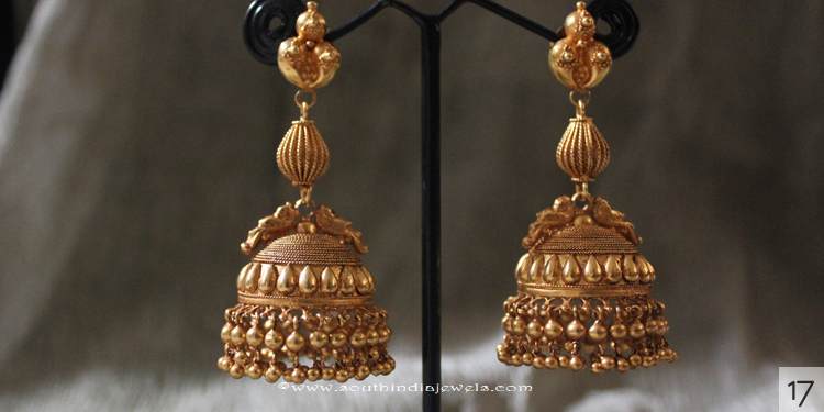 Gold Jhumka Design from Sayar Jewellery