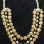 Gold Multilayer Floral Necklace from Vijay Jewellers