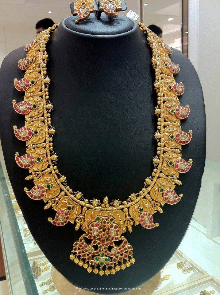 Gold Kundan Mango Mala from Anagha Jewellery