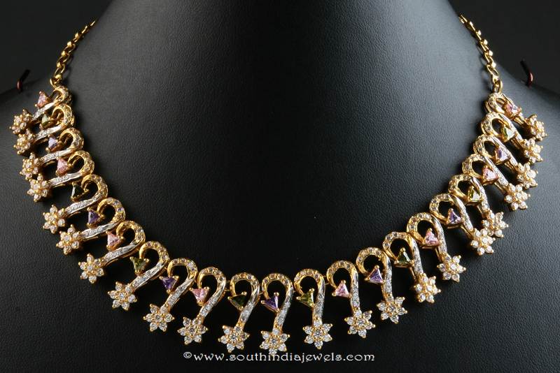 Gold Stone Choker From Senthil Murugan Jewellers