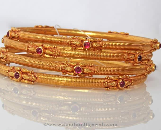 Gold Antique Bangle Sets from PNG Adgil Jewellers