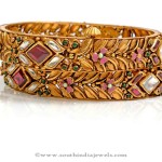 Gold Antique Polki Bangle from PNG Adgil Jewellers