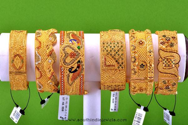 Gold broad bangle collections from RMA Jewellers