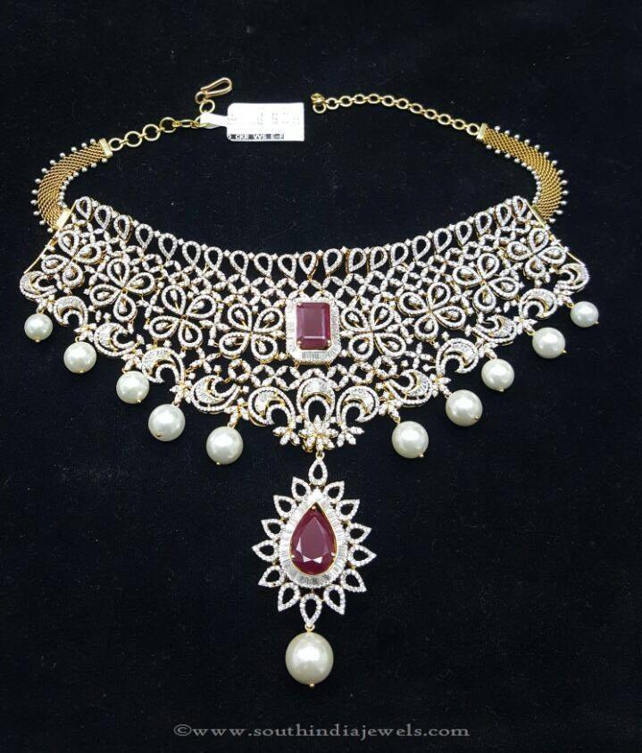 Gold Diamond Necklace Design From Sri Balaji Jewellers