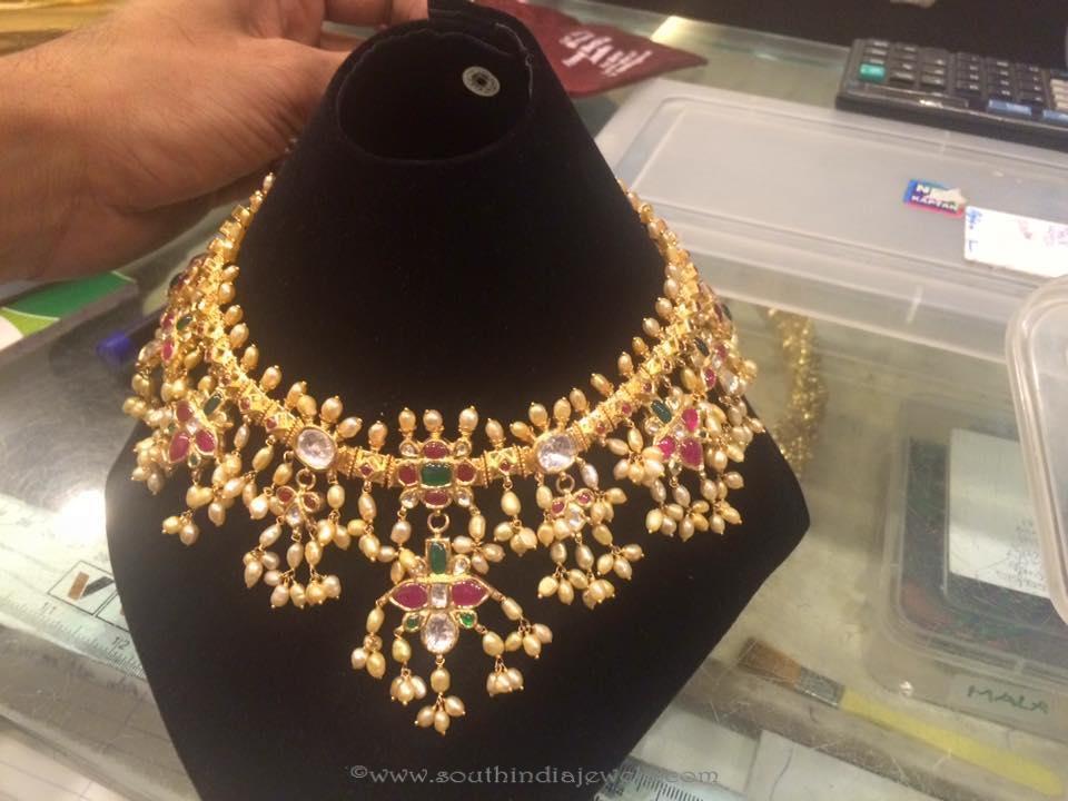 Gold Pearl Necklace Designs