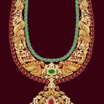 Gold Peacock Long Necklace from Mahalaxmi Jewellers