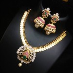Gold Plated Kasumalai with Dual Earrings