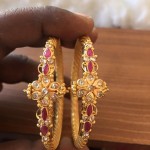 Gold Ruby Bangle From Veerabhadra Jewellery