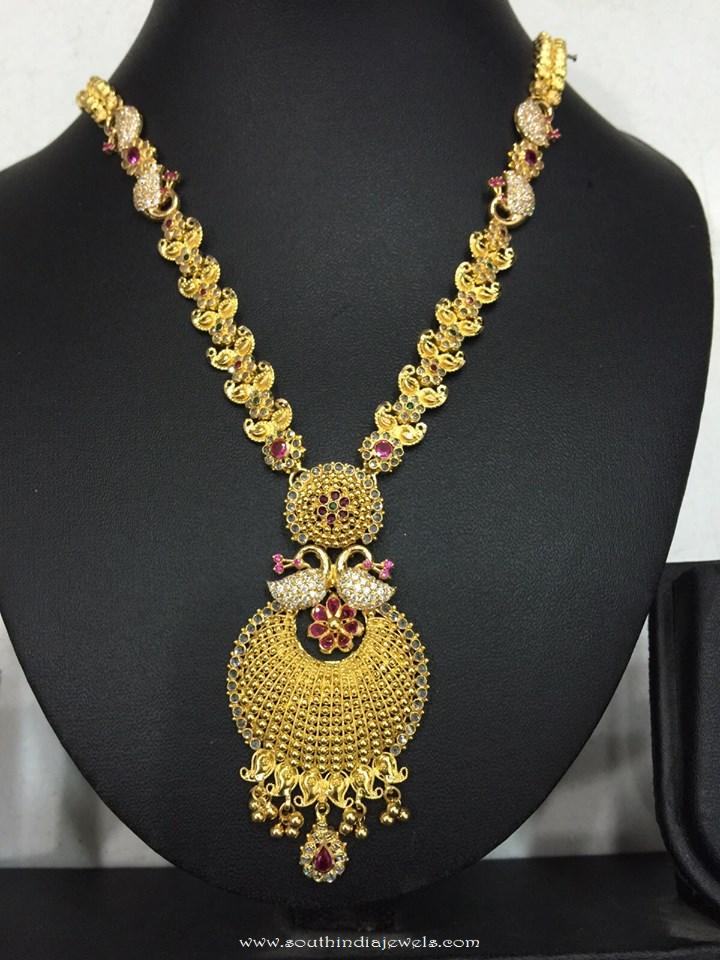 Gold Uncut Ruby Necklace From Navkar Gold World