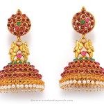 Antique Ruby Jhumka Earrings