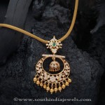 Gold Stone Attigai Necklace