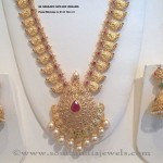 Gold White Stone Necklace Design