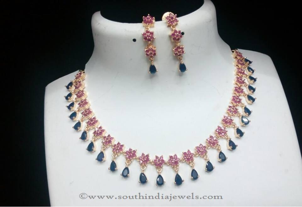 Imitation Blue Stone Necklace From RS Designs