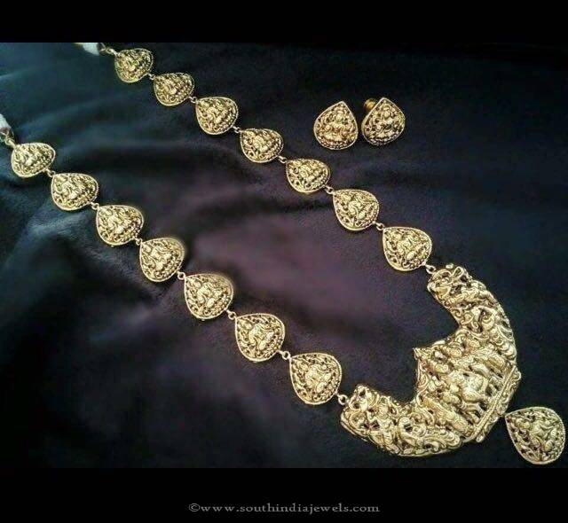 Imitation Nakshi Work Long Necklace 