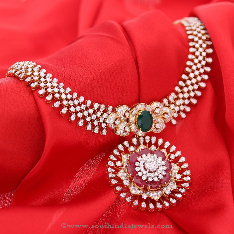 Latest Model Diamond Necklace from Manubhai